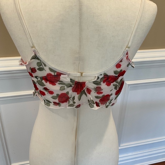 Woman's  Forever 21 Rose Print Mesh Lingerie Cami - Picture 4 of 4